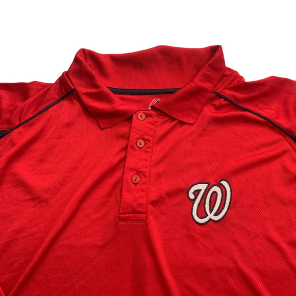 Majestic Men's Size 5X Washington Nationals MLB Baseball Short Sleeve Polo Shirt - Picture 11 of 15